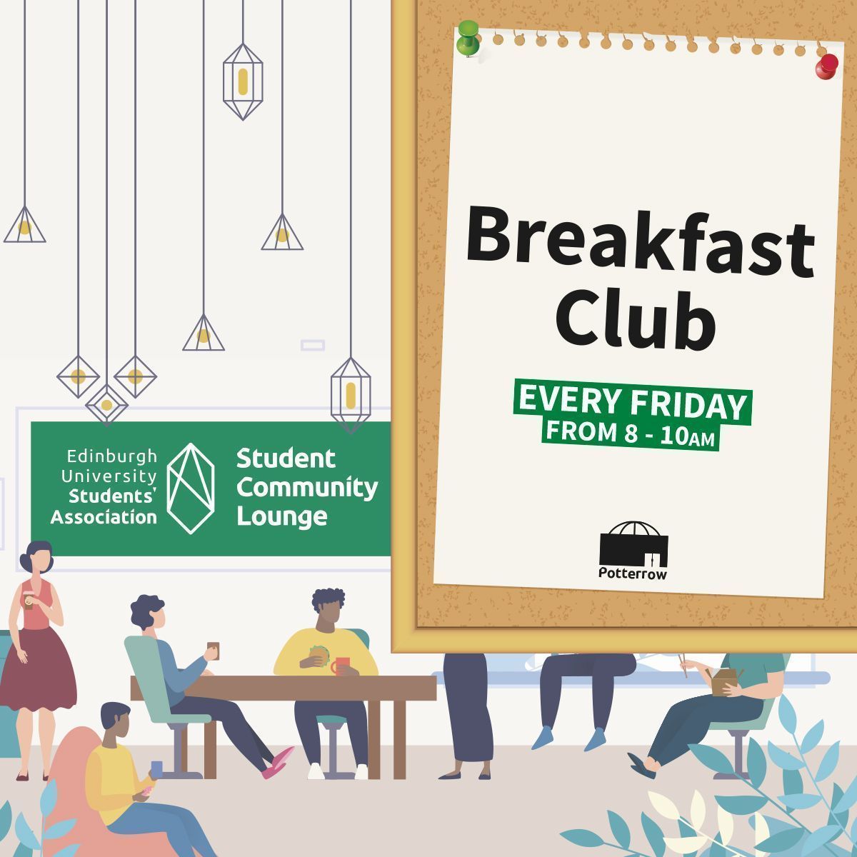 Don't miss your chance to grab a FREE breakfast! 🍞 Join us every Friday until Friday 24th May in the Student Community Lounge 8 - 10am. Kick-start your day with breakfast on us ☕