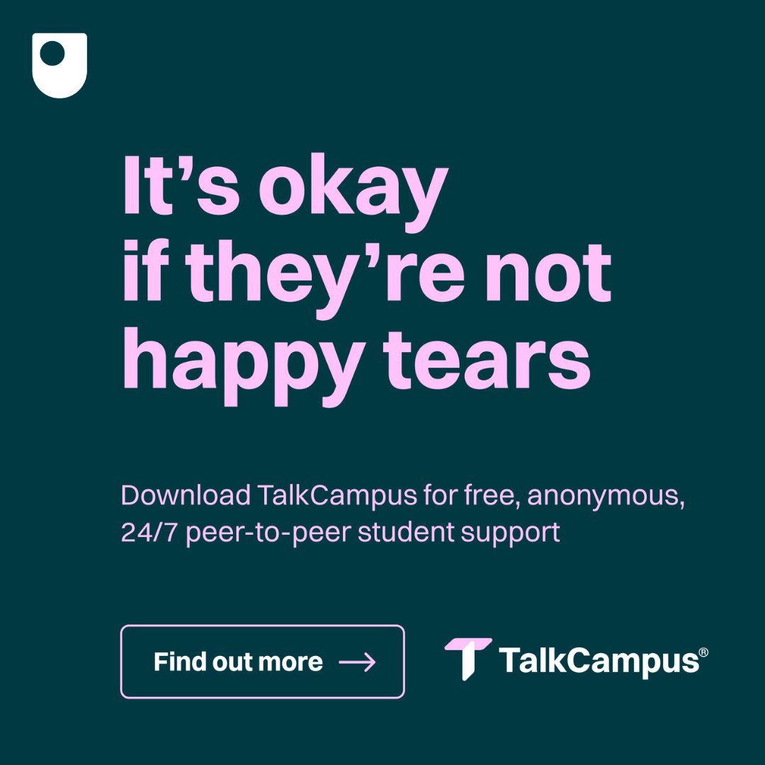 If you’re struggling you can get instant mental health support from your peers on TalkCampus. 

It is a safe place to talk anonymously to students about anything that is on your mind.