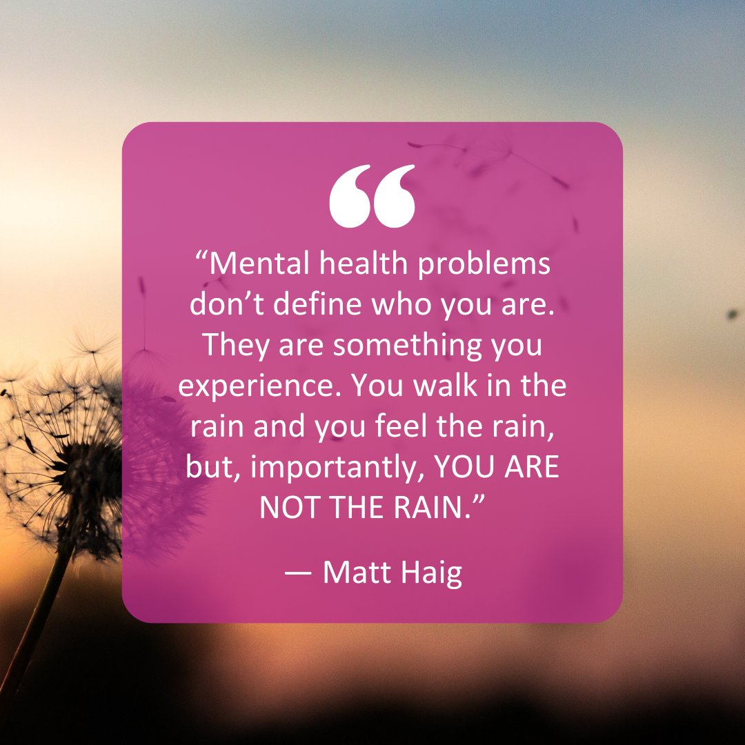 This Mental Health Awareness Week, we wanted to share this quote from Matt Haig. 

It’s important to remember that you are not alone, and there is always someone you can speak to if you are struggling with your mental health.