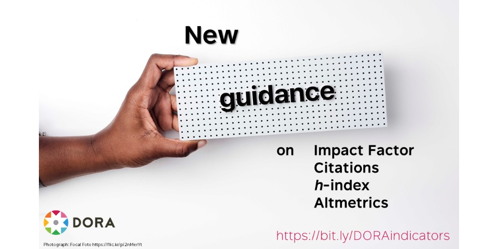 ICYMI: 📢DORA has released new guidance on responsible use of quantitative indicators in research assessment. 💡This guidance includes 5 principles for use: be clear, be transparent, be specific, be contextual and be fair. Read all about it👇 ow.ly/GY0050RxqXH