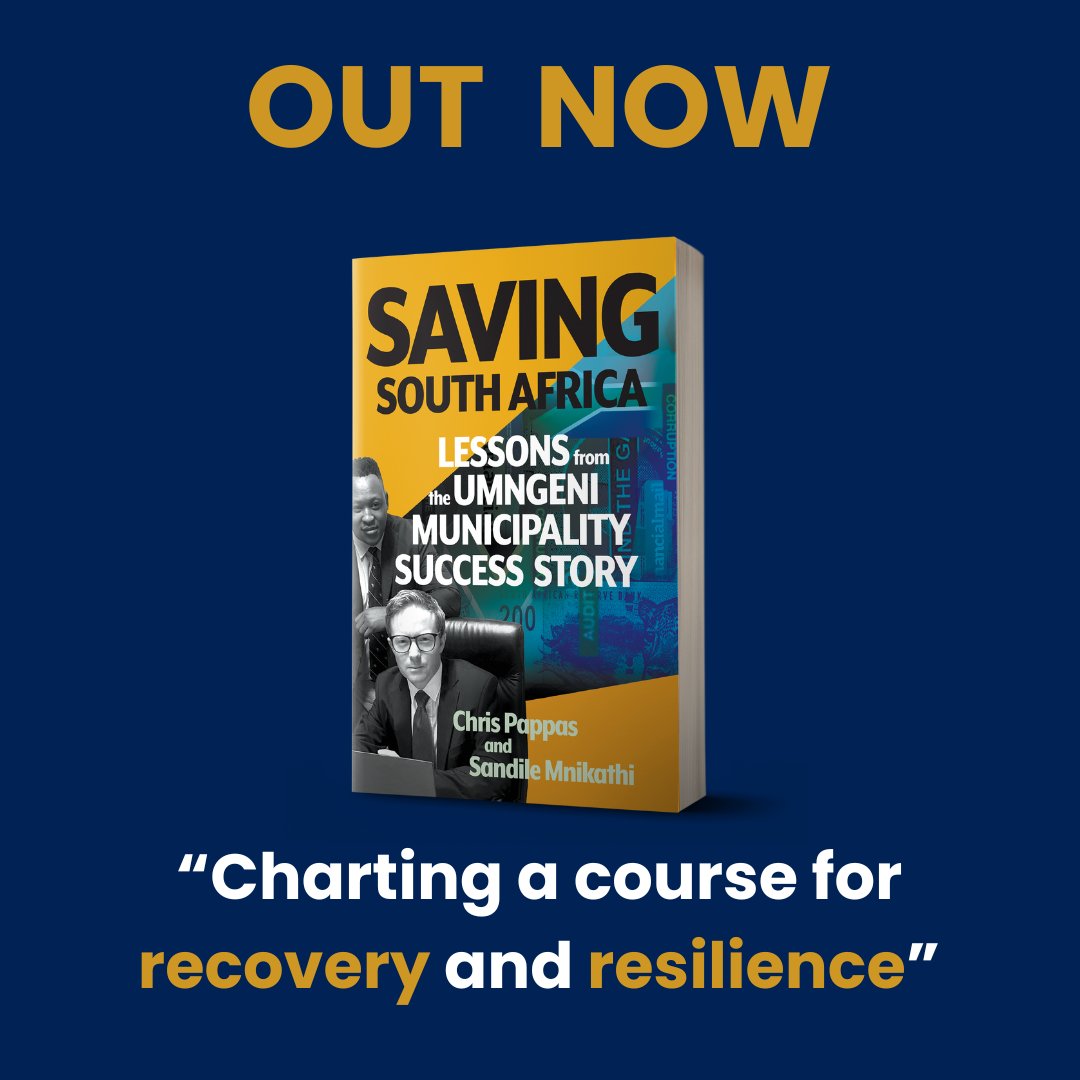 'With enough willpower, the right political leaders and public servants, and the right motivation, we can rebuild our towns and cities.’ - @MayorPappas 📣“Saving South Africa: Lessons from the uMngeni Municipality Success IS IN STORES NOW