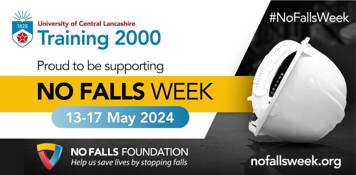 We’re supporting No Falls Week from the 13-17 May! During that week, everyone with an interest in safe working at height is encouraged to share best practice and shine a spotlight on height safety! Access free resources and get involved at bit.ly/3UbCD7O #NoFallsWeek