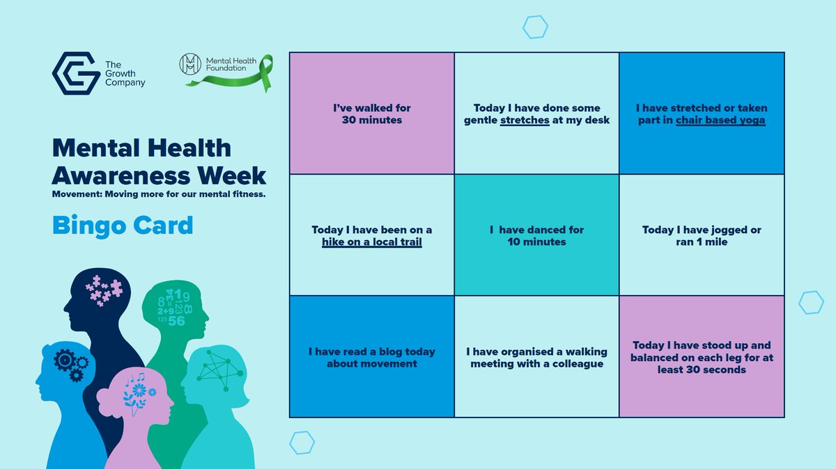 Today is the start of #MentalHealthAwarenessWeek and our Health and Wellbeing EDI Network has organised an exciting week of activities. 🤩 They’ve also created this Bingo Card of ideas to incorporate #MomentsForMovement this week. Which activities will you be doing? #MHAW2024