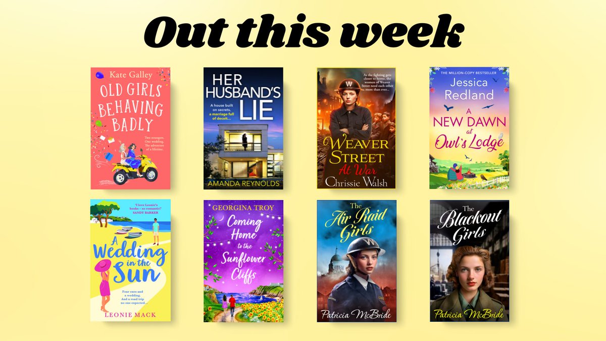 ✨ OUT THIS WEEK ✨ We're so excited to be publishing these books by @KateGalley1, @amandareynoldsj, @WalshChrissie, @JessicaRedland, @LeonieMAuthor, @GeorginaTroy and Patricia McBride this week! Pre-order your copies here: amzn.to/3xYtIvH