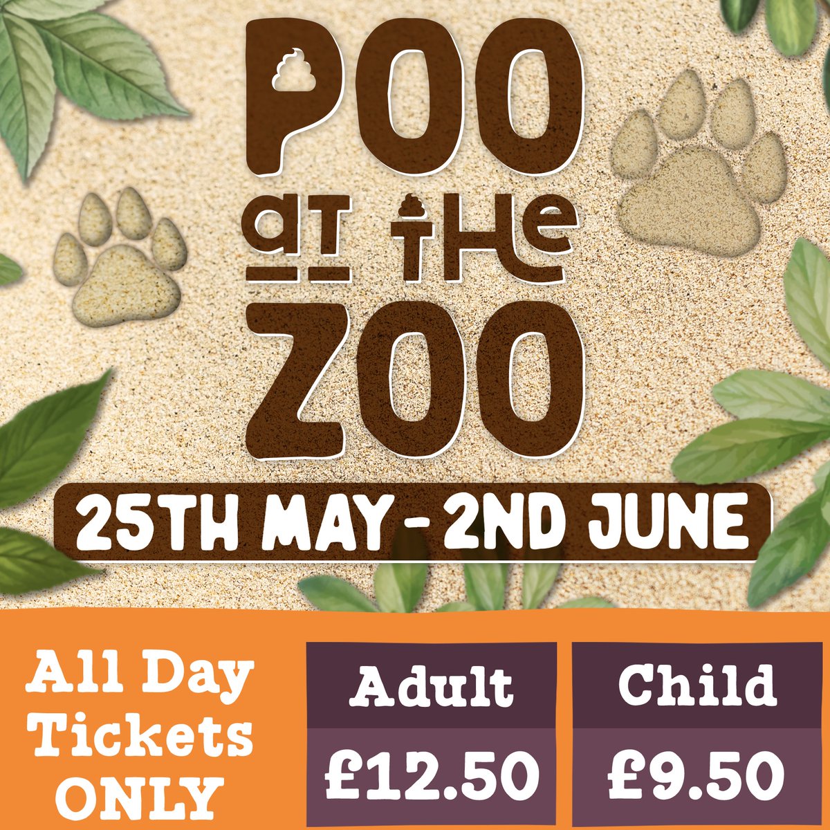 Poo at the Zoo is coming this half-term! Half-term activities include a poo-themed trail, keeper talks (with real animal poo!), bug handling, plus much more! Book your tickets in advance to save 25%: zsea.org/reserve/poo-at…