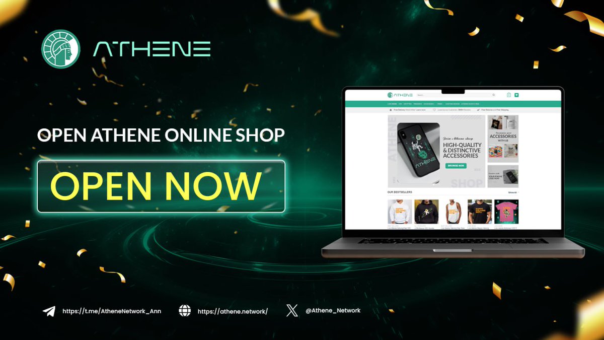 Dear Athene community, 🌟[HOT HOT] Officially open Athene Online Shop (shop.athene.network) 🌟 🔥 After much anticipation, we are delighted to finally unveil our collection of premium products tailored to reflect your passion for the Athene and Lion brand 🔥 💲 With