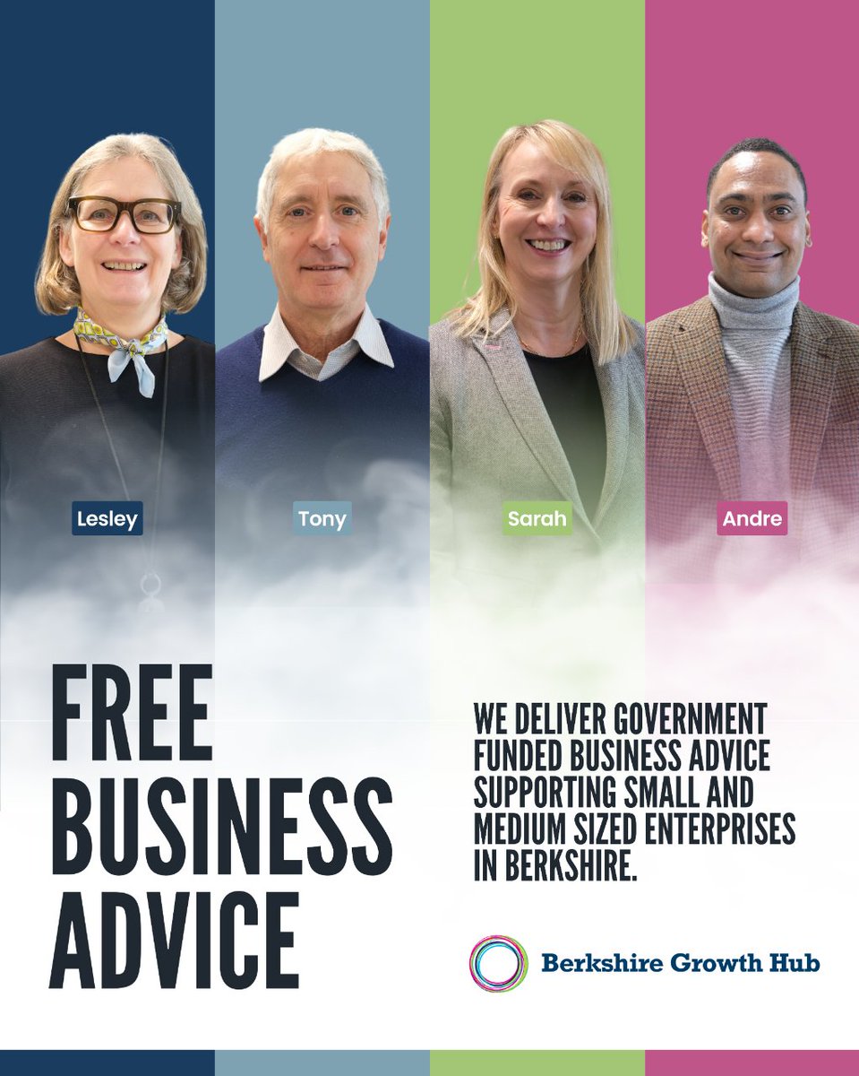 We deliver government funded business advice supporting small and medium sized enterprises in Berkshire.

Get in touch today to speak to one of our expert business advisers > i.mtr.cool/mncgfgurbn

#FreeBusinessAdvice #BusinessAdvice #BerkshireBusiness