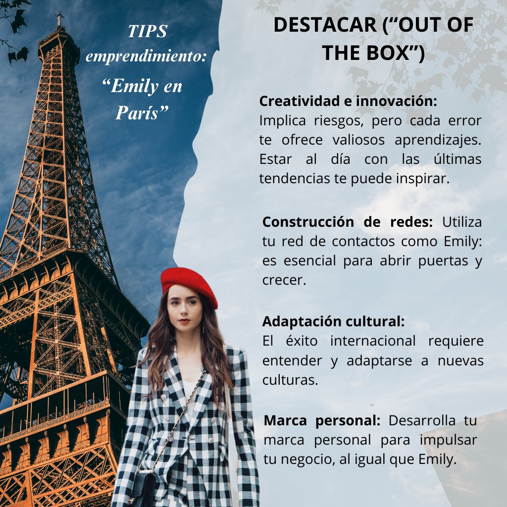 El equipo de @Xymbot es fan de ver series para despejarse, pero también pueden ser una fuente de inspiración. Hoy os damos algunos tips de emprendimiento que nos aporta "Emily in París".

¿Te identificas con estas estrategias? Comenta ☝️ o etiqueta a alguien que deba ver esto.