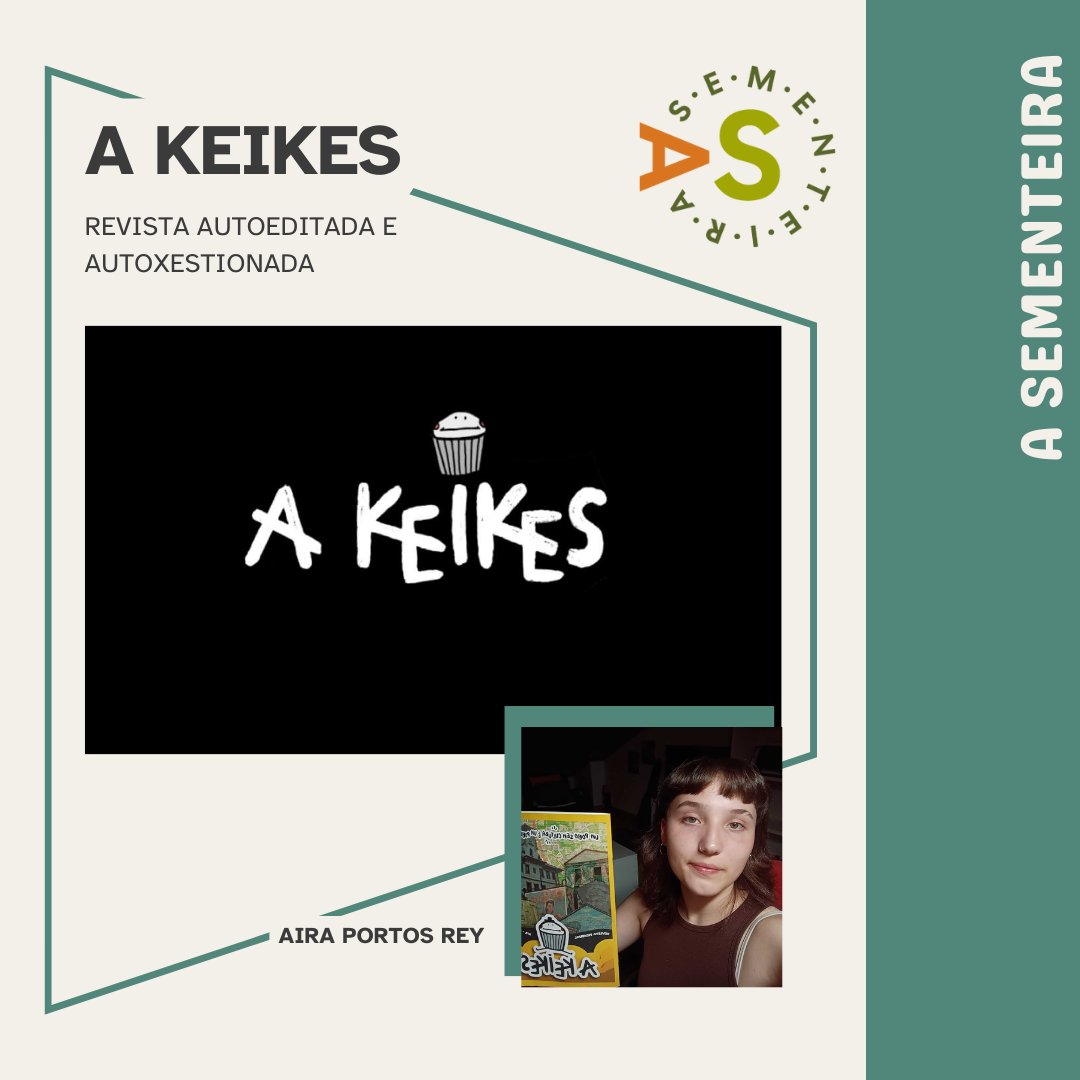 O #LunsDeSementar 🌱 desta semana vén marcado polo Día das Letras Galegas 📚

📰 "A Keikes" (<a href="/akeikes/">Kike</a>) é unha revista autoeditada e autoxestionada que ten como obxectivos principais a promoción cultural, a visibilización de talentos emerxentes e a normalización linguística.