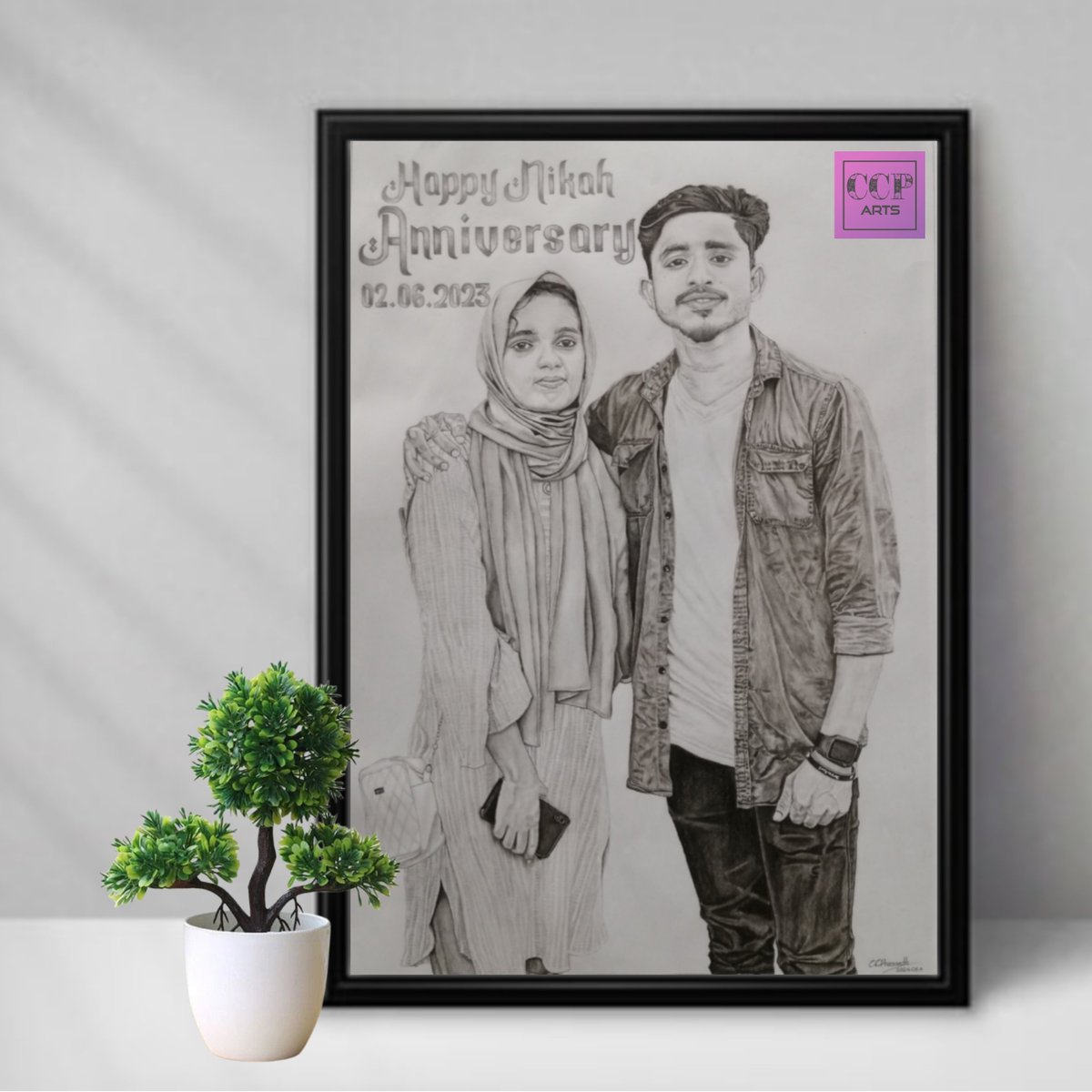 arts_ccp's tweet photo. ❤️ Thanks for your valuable order ❤️

Happy Nikah Anniversary brother ❤️

A3 Size Single Portrait
With frame
Pencil drawing
Black and white

https://t.co/SpxZAOquoa

#CCParts #gift #giftideas #portraits
#pencilart #birthdaygift #onlineartgallery #realism #framedart #surprisegift https://t.co/UEjQWV7GLg