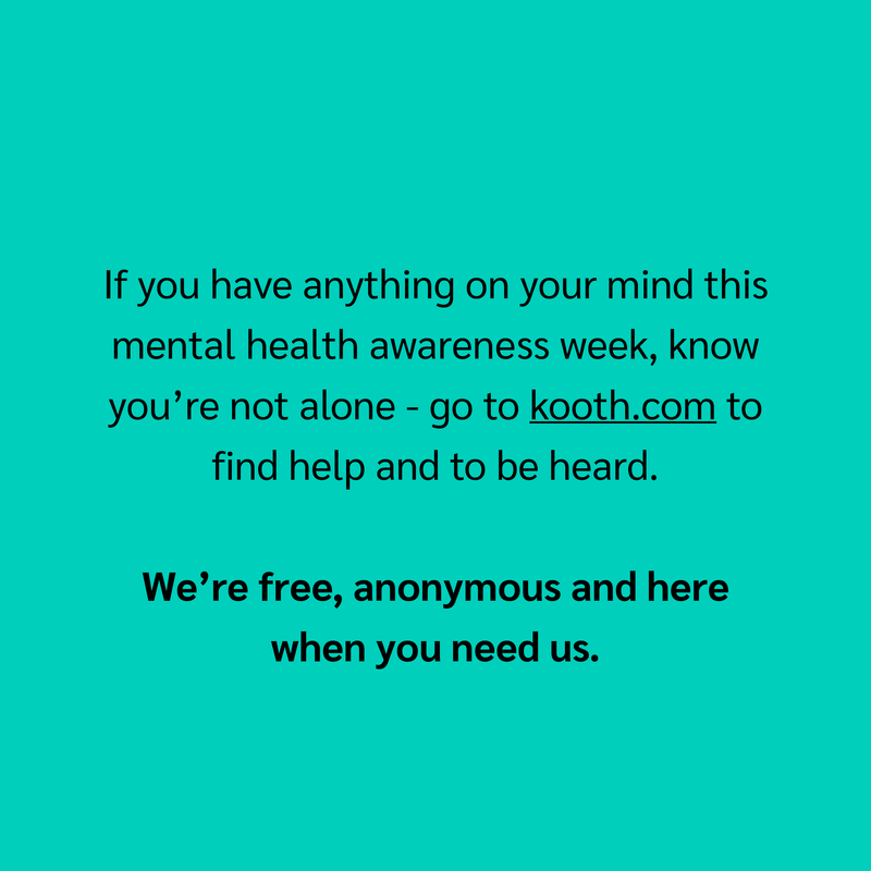 Don't forget to sign up at Kooth.com for anonymous, FREE and confidential support. Let’s get moving!
#KoothMoves #MentalHealthAwarenessWeek #Kooth #MHAW