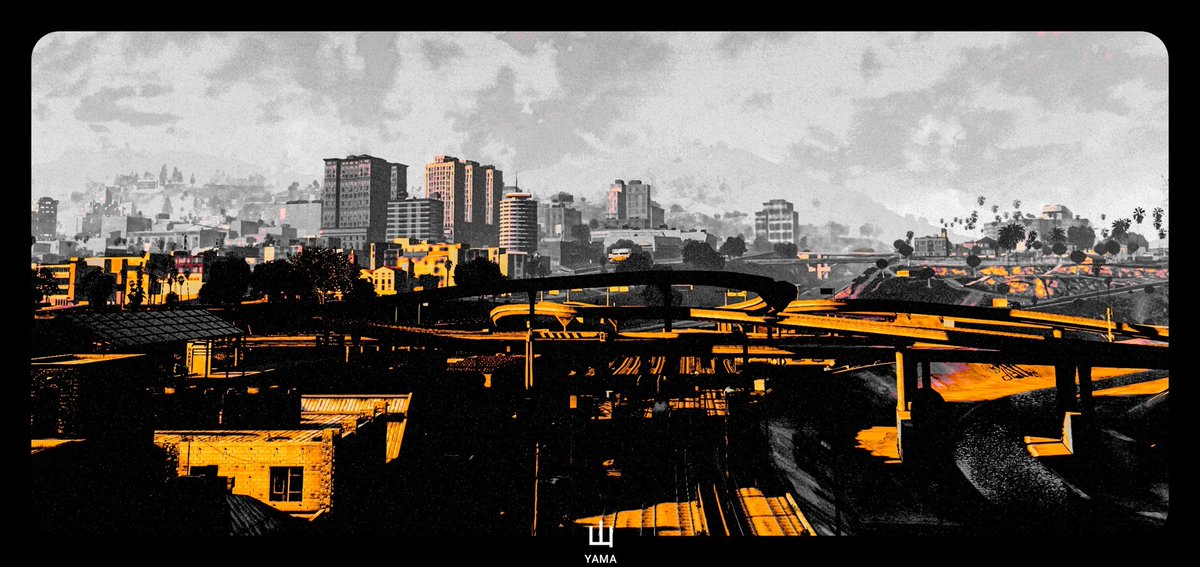 NPC2186's tweet image. •Suburban Posterized LS 

#Yama山
#Posterized #LosSantos #Canals #Railway #Suburban #Landscape #ColorIsolation #Urban #Street #Colorful #Black #Poster
#VirtualPhotography #Photography #VPSAT #GrandTheftAutoV #GTAV #GTAOnline #RockstarGames