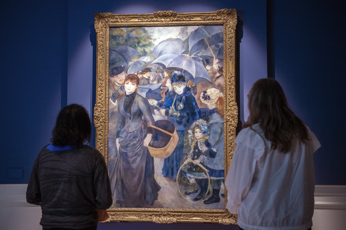 Renoir in Leicester! One of the world’s most famous artworks, Pierre-Auguste Renoir's The Umbrellas, is at #LeicesterMuseum until 1 Sept! Thanks @NationalGallery #NG200 birthday celebrations #NationalTreasures sees 12 iconic artworks loaned across the UK. leicestermuseums.org/RenoirInLeices…