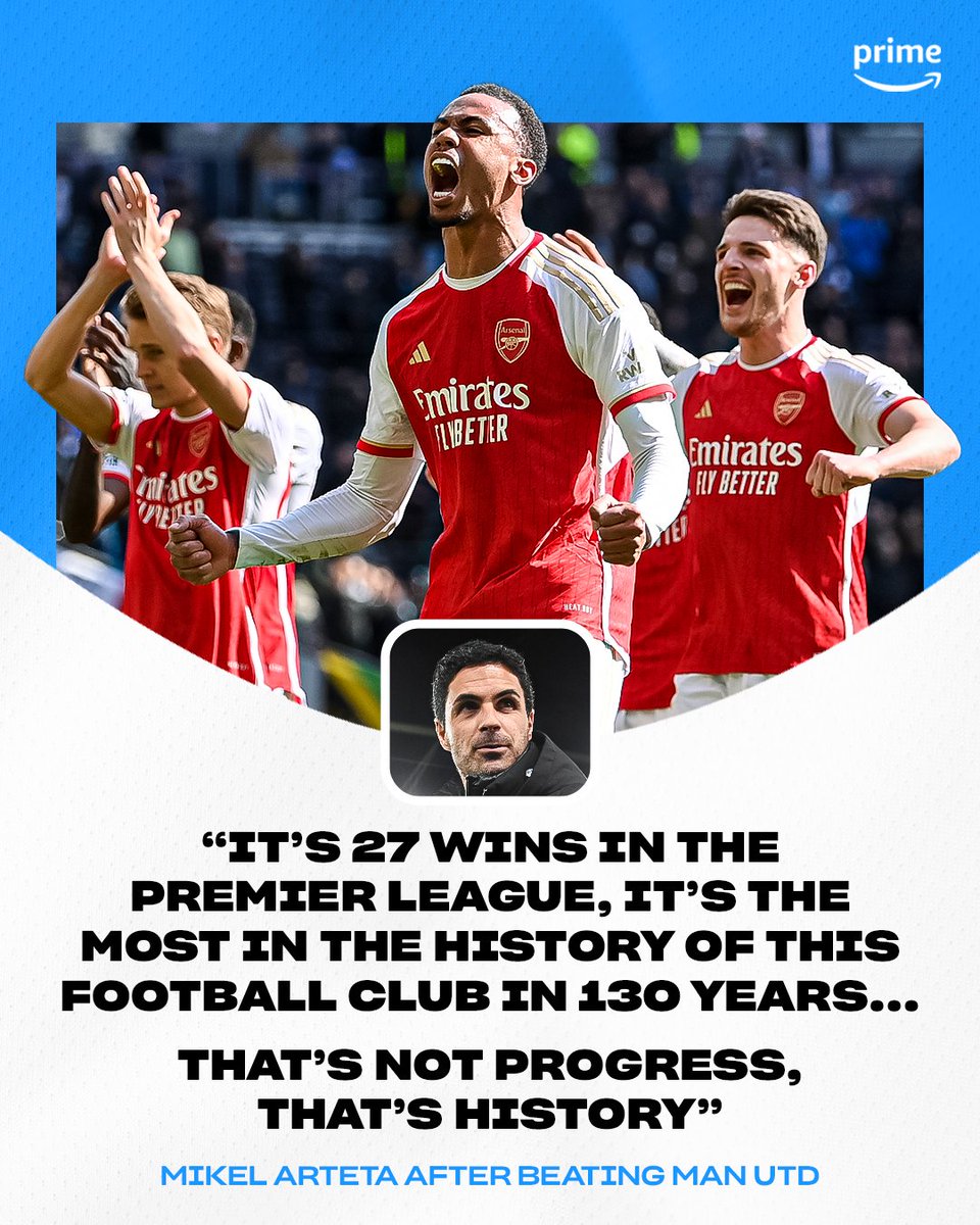 'That's not progress, that's history' ✨ Mikel Arteta knows his Arsenal team is special 🔴⚪️