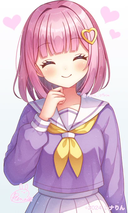 skebにて、キャラクターデザインをさせていただきましたにっこりな表情をご希望でしたので目は閉じていますが、おまけで開いた目やデザイン時に考えた設定などのデータも入れておきましたのでご確認下さいませご依頼ありがとうございました#skeb #Commission 