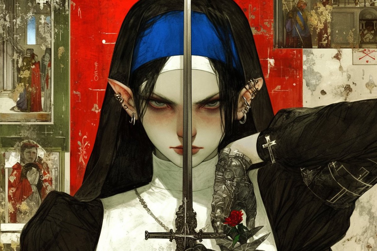 QT your elvish nun with a katana