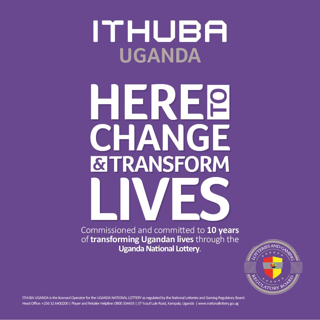 Join #ITHUBAUganda as it works towards its vision of transforming the National Lottery into Uganda’s beacon of hope and prosperity. To become an agent contact 0800 334 433.