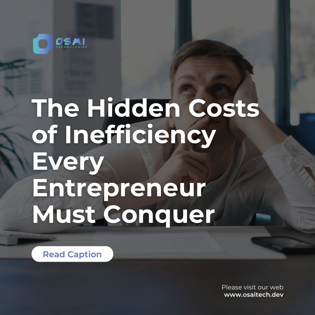As entrepreneurs, we're constantly juggling multiple tasks, wearing different hats, and striving for success. However, one often overlooked aspect of our journey is the cost of inefficiency. Follow thread to see more!