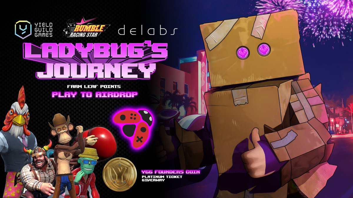 We’re excited to announce our latest partnership with <a href="/delabsOfficial/">Delabs Games🐞</a>🔥

Our community is invited to Ladybug’s Journey with the following benefits for the upcoming $GAME launch.

🍃Use this special code to claim 300 Leaf Points
app.delabs.gg/?referral=YGG

#TogetherWePlay