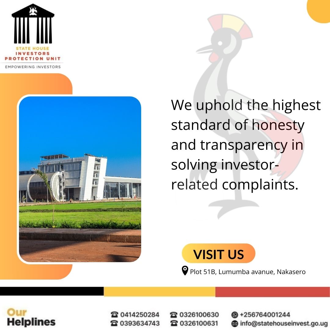 The Statehouse Investors Protection Unit upholds the highest standards of honesty and transparency in solving investor related complaints. #EmpoweringInvestors