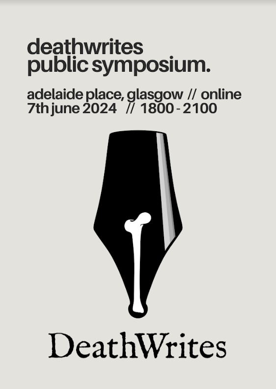 Angie Spoto 🔮 (@angiespotowrite) on Twitter photo Glasgow folks - would be lovely to see some of you at <a href="/DeathWrites1/">@DeathWrites</a> symposium on 7 June
'an evening filled with thought-provoking discussions and engaging readings of writing about dying, death and grief'
Grab tickets here: buytickets.at/deathwrites/12… Glasgow folks - would be lovely to see some of you at <a href="/DeathWrites1/">@DeathWrites</a> symposium on 7 June
'an evening filled with thought-provoking discussions and engaging readings of writing about dying, death and grief'
Grab tickets here: buytickets.at/deathwrites/12…