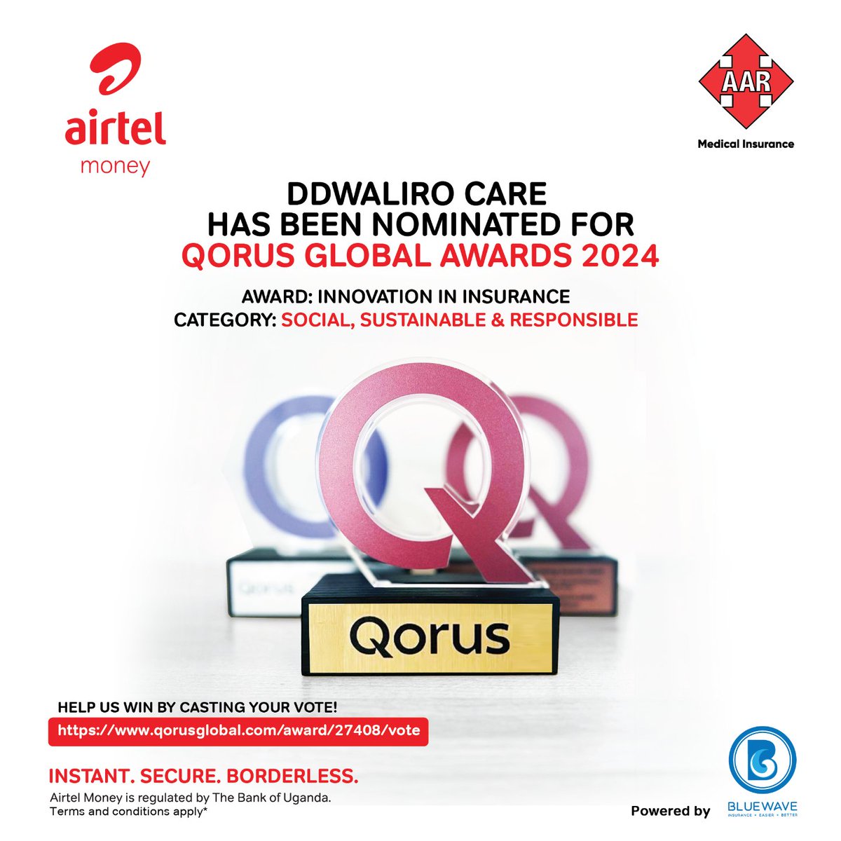 Today is the deadline and final chance to make a difference! Vote for Ddwaliro Care in the Qorus Innovation in Insurance Awards 2024. Your support could help us win in the Social, Sustainable & Responsible category. Vote now: qorusglobal.com/award/27408/vo….