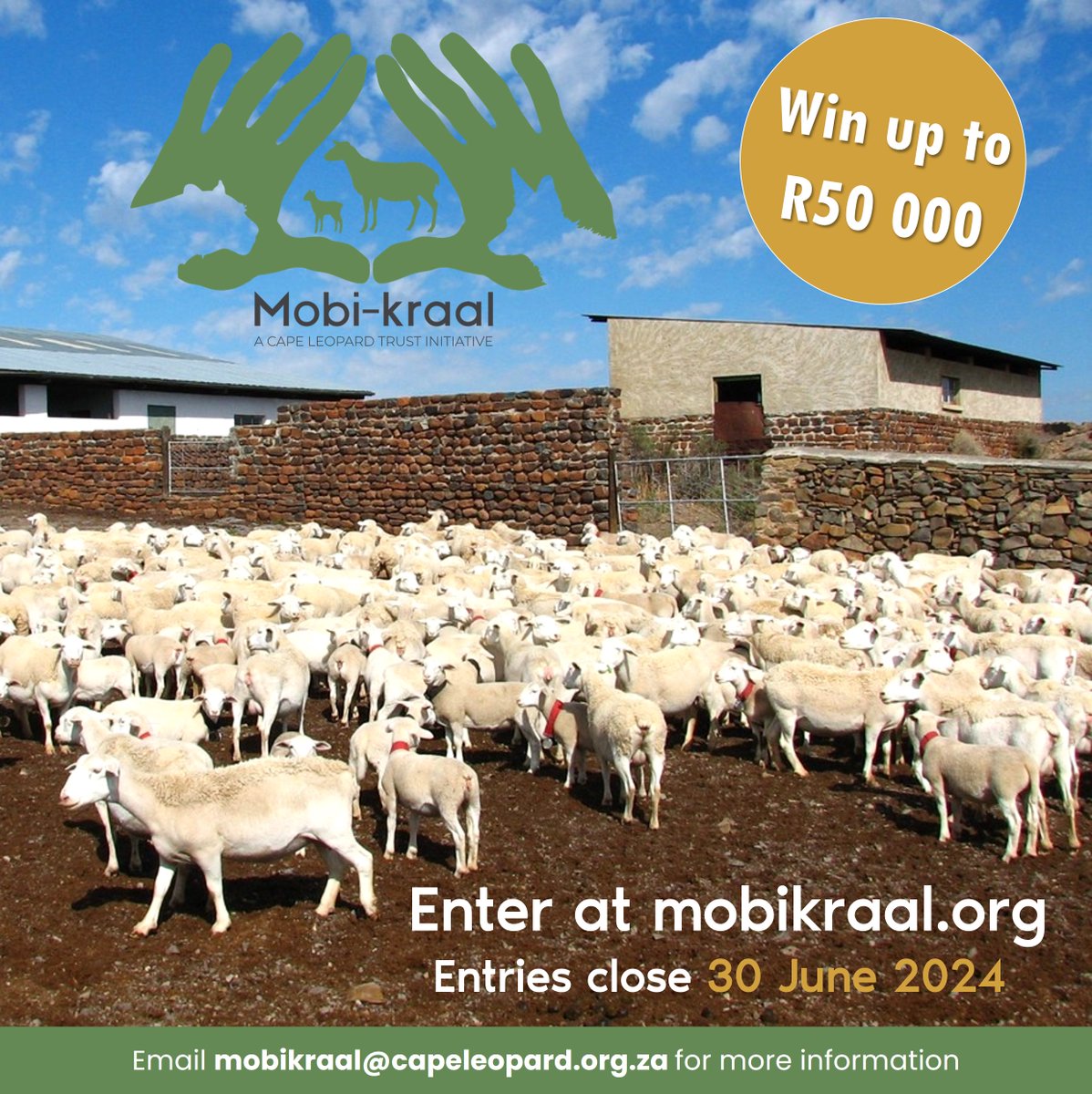 The #Mobikraal challenge closes in 5️⃣0️⃣ days!
Do you have the skills and vision to design a livestock enclosure that is affordable, safe, durable, portable and predator-proof? Then we want to hear from you!
#mobikraal #mobilekraal #mobilecorral #coexistence