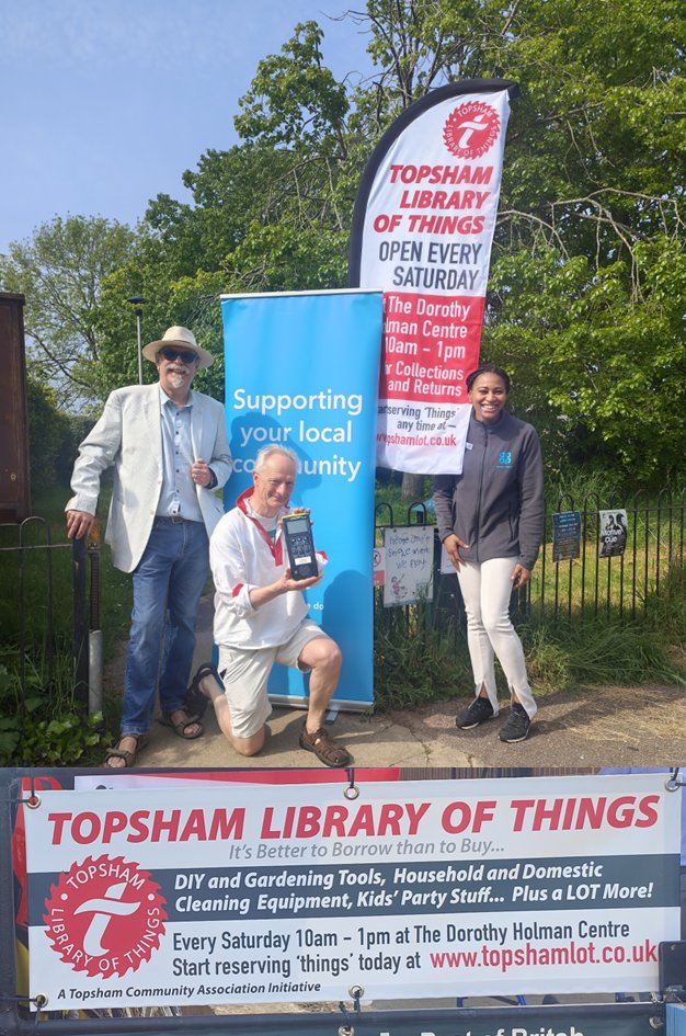 Proud of the Topsham Library of Things. They help their community cut down on waste, declutter, and save money #sharingculture Show some ♥️ their grand opening was on Saturday, May 11th. Thanks to funding from @coopuk, electrical equipment are tested before renting them out.