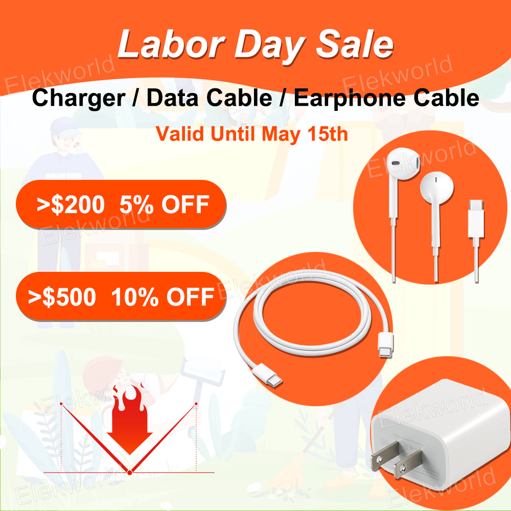 ElekworldL's tweet image. Labor Day Sale!🔥
👉Charger/Data Cable/Earphone Cable
Valid Until May 15th🕛
Contact us for more details!
💌wa.me/8613590142302

#iphoneaccessory
#charger #datacable #earphonecable