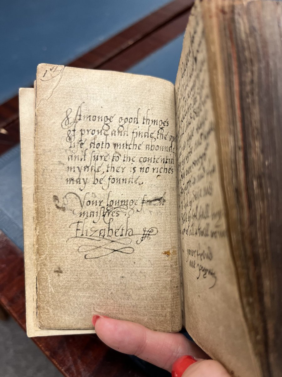 My Young Elizabeth research highlight was holding history in my hands @britishlibrary: an incomplete New Testament containing a poem written by Elizabeth. Check out my book for my theory, it’s a tantalising possibility! 📚 C.45.a.13. @OMaraBooks @Pegasus_Books