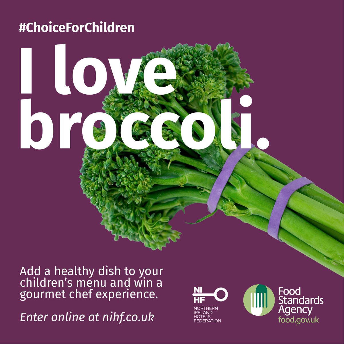ENTERIES CLOSE AT 12 NOON TODAY! 🥦 Add a healthy dish to your children’s menu for your chance to WIN a gourmet chef experience. 🍴 Don't delay,,enter now visit nihf.co.uk/choice-for-chi… #NIHF #FSA #ChoiceForChildren #Competition @foodgov