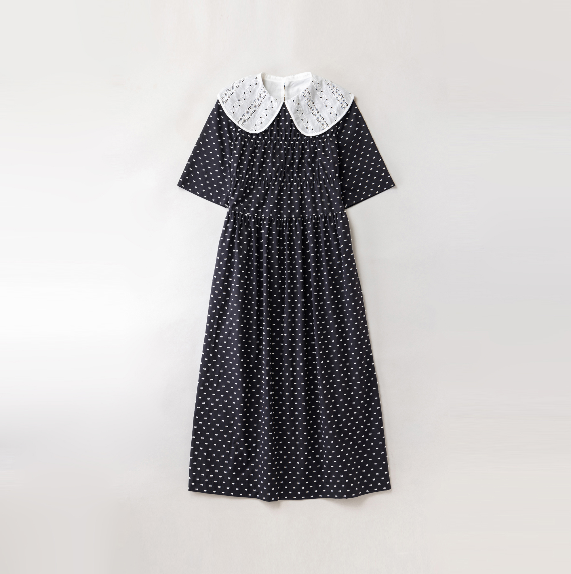 Jane Marple リボンカットドビーレースカラードレス ホワイト Jane Marple リボンカットドビーレースカラードレス ホワイト
