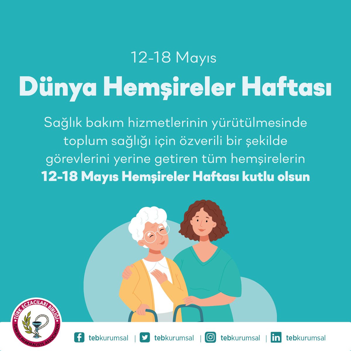 Sağlık bakım hizmetlerinin yürütülmesinde toplum sağlığı için özverili bir şekilde görevlerini yerine getiren tüm hemşirelerin 12-18 Mayıs Hemşireler Haftası ve 12 Mayıs Hemşireler Günü kutlu olsun. #12MayısHemşirelerGünü #HemşirelerHaftası