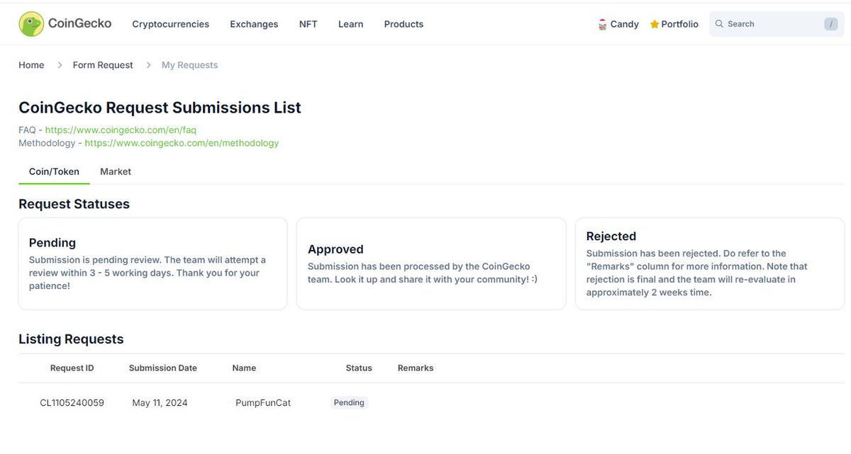pumpfuncat's tweet photo. Exciting news！

Through the collaborative efforts of our marketing team and CoinGecko's Fast Track partners, PumpFunCat has been submitted for listing on CoinGecko! 

With anticipation, we await the outcome, expecting PumpFunCat to be listed on Gecko within the next 24 hours! https://t.co/bV9lEedelc