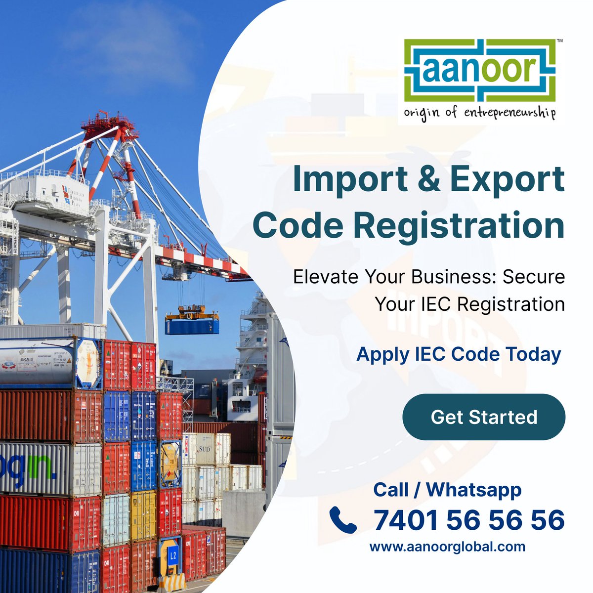 AanoorGlobal's tweet image. Elevate Your Business: Secure Your IEC Registration Today!
Import & Export Code Registration.
Apply IEC Code Today With Expert Guidance. Call / WhatsApp +91-7401 56 56 56 or Visit ww.aanoorglobal.com
#IEC #IECCode #IECRegistration #ImportExportcode #Registration #Aanoor