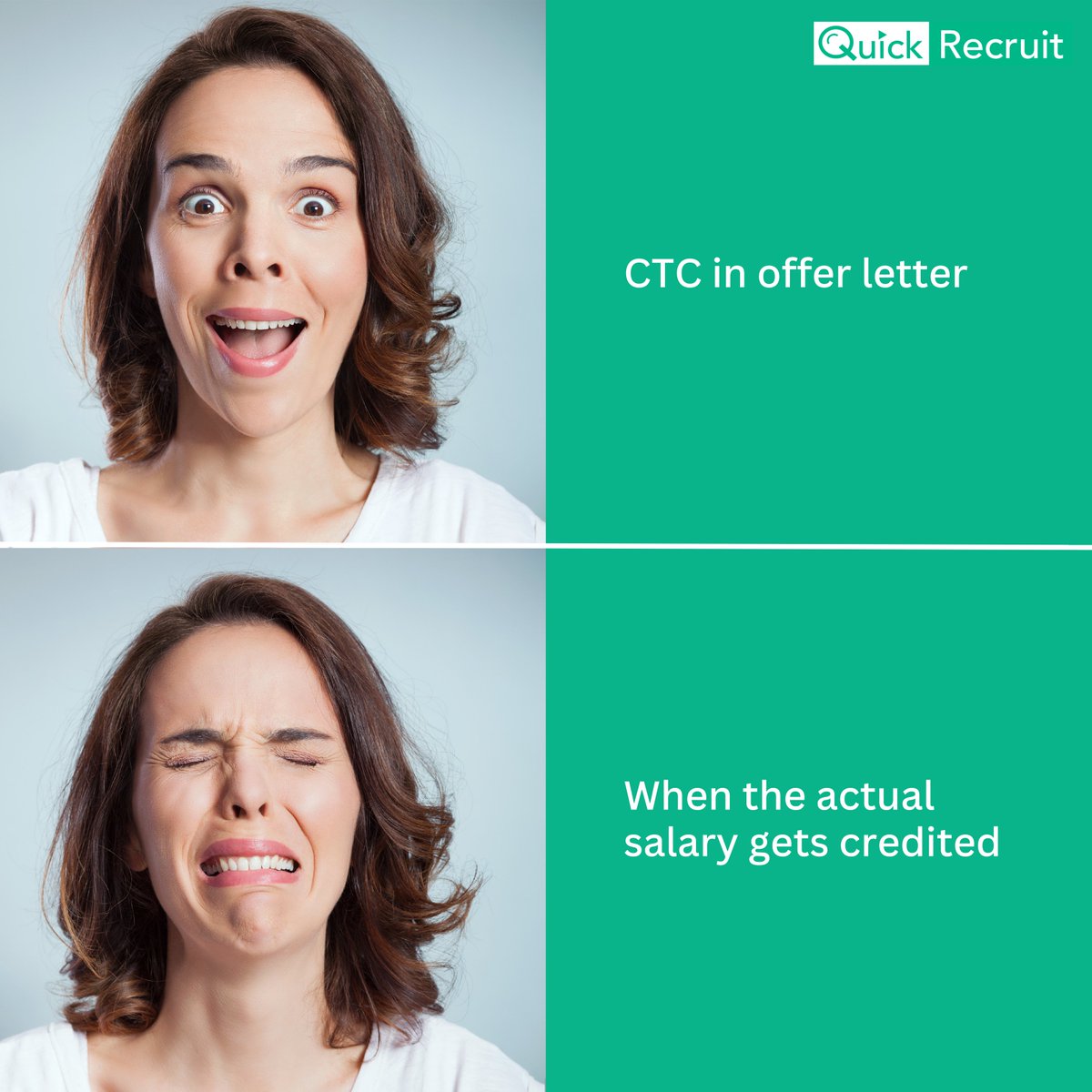 Ever felt the gap between what's promised and what you receive?
Before your salary received your account, check: 
1)Components
2)Deductions
3)Payroll Errors
4)Compliance
5)Documentation
#salarymemes #funnymeme #memesdaily
#interviewasaservice #virtualinterviews #quickrecruit