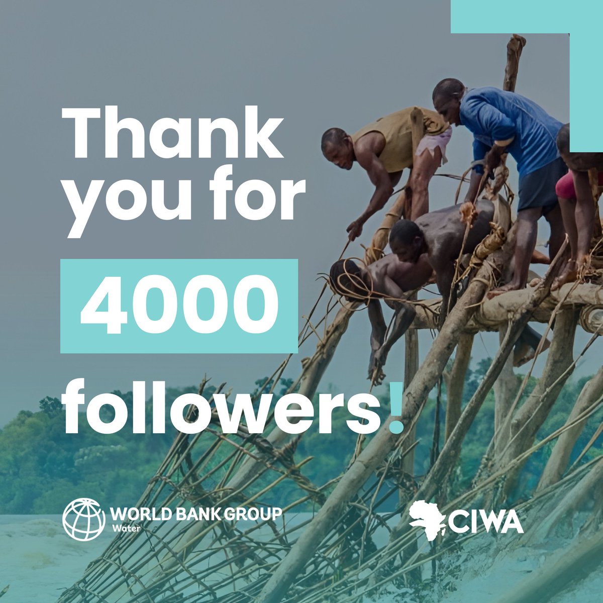 🎉 THANK YOU! 🎉 for following as we continue to share the important work that @CIWAprogram does in fostering: 🤝🏿 #cooperation, ♻️ #conservation, 🕊️ #peace & ♀️ #inclusion in #transboundary #African waters 💧🌍 in 2024/5