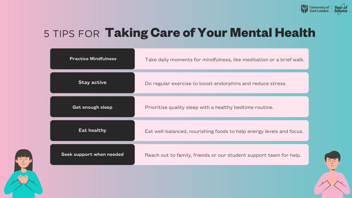 Your mental health matters. 💙 This #MentalHealthAwarenessWeek, we want to remind you of the range of services we have to help support you. Find out more: uel.ac.uk/about/uel-conn…