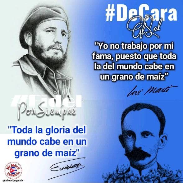#BuenosDiasMundo 🌻
 La convicción martiana de cumplimiento del deber y sentido del honor a lo largo de la lucha revolucionaria de #FidelPorSiempre

#DeCaraAlSol
#MiMóvilEsPatria