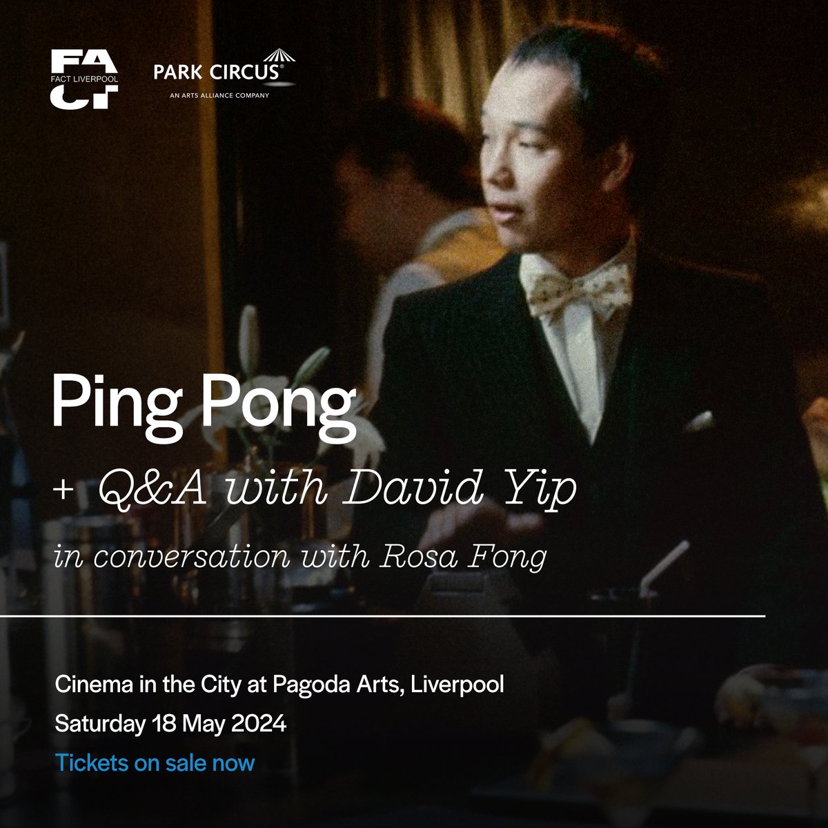 🏓PING PONG comes to Liverpool! Our re-release of the under-seen ‘80s gem continues on Saturday 18 May as part of @FACT_Liverpool's Cinema in the City at @PagodaArts, followed by a Q&A with David Yip and Rosa Fong, Senior Lecturer in Film at Liverpool John Moores University.