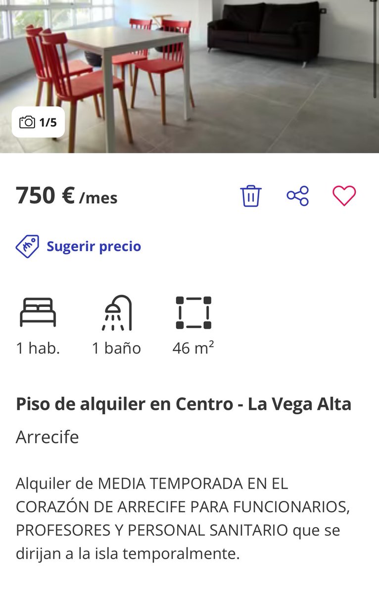 Las siguientes dos por precio ocurre parecido. O no puede ser tu vivienda habitual o, de nuevo, no es para residentes de Lanzarote.
