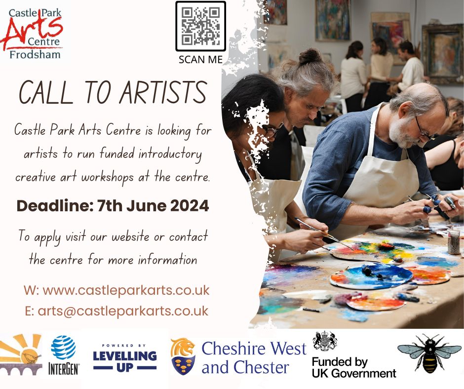 🧶Thanks to funding from CWVA, Castle Park Arts Centre is seeking artists, crafters and makers to lead workshops aimed at older people. #UKSPF 🖌️ castleparkarts.co.uk/workshops/call…