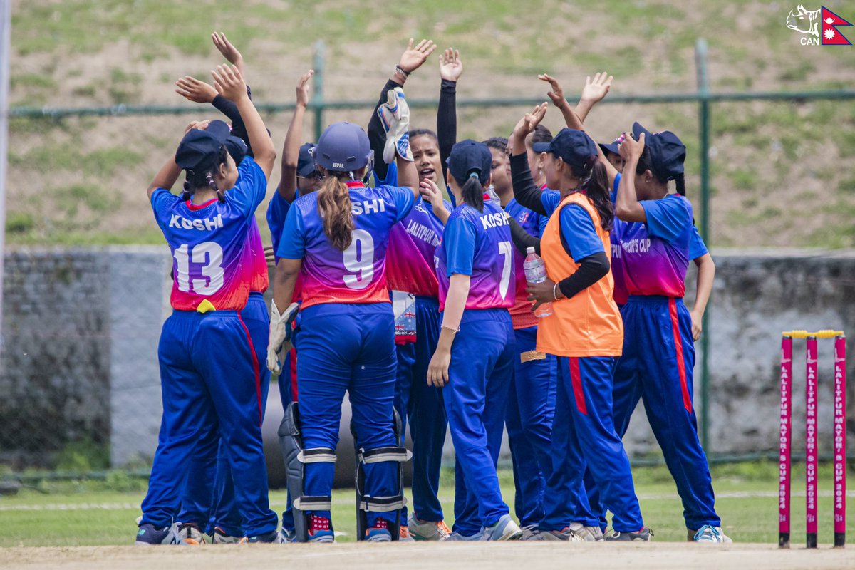 Samjhana Khadka anchors the inning for Sudur Paschim Province posts 112 on the board at the end of the innings 🏏 #HerGameToo | #WomensCricket | #NepalCricket