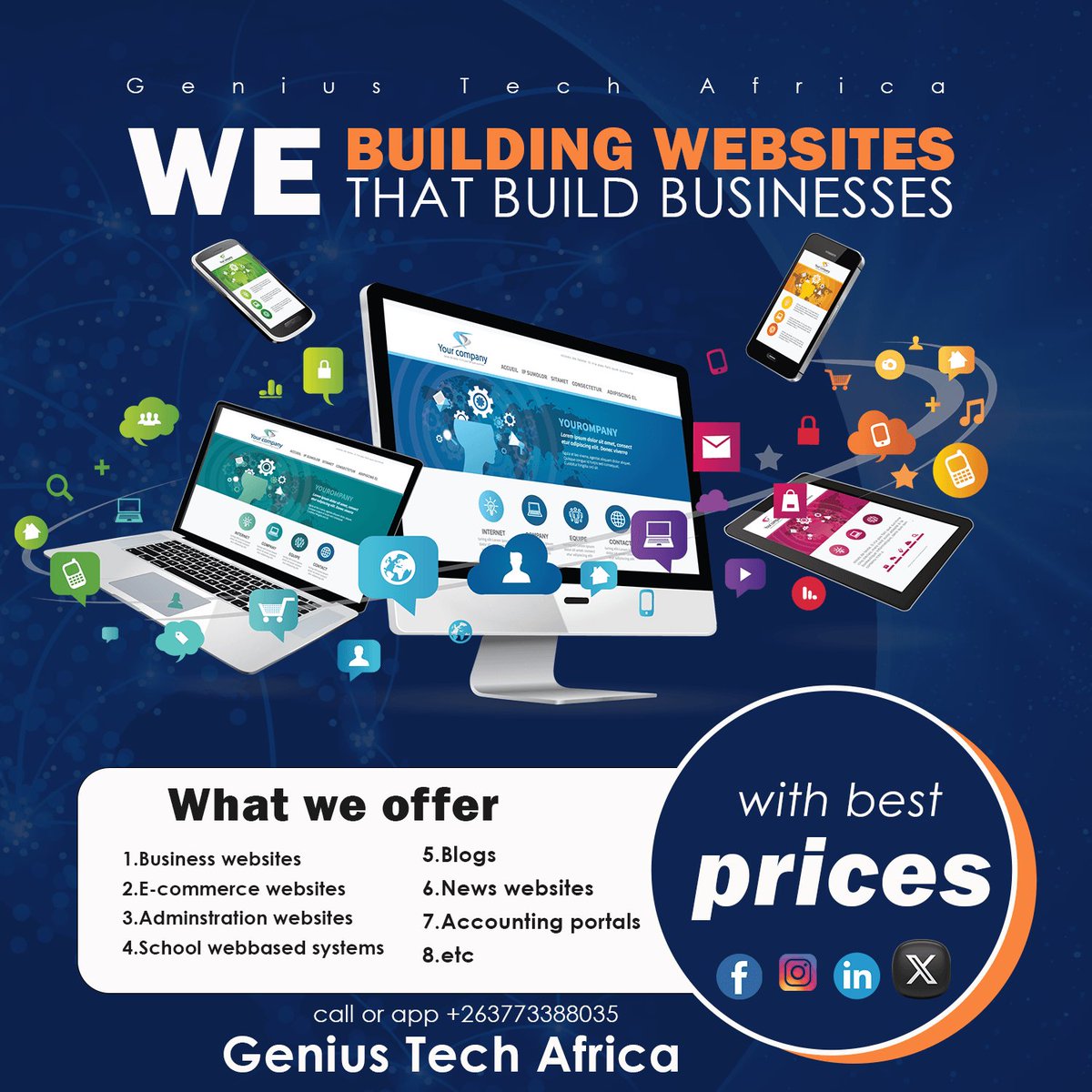 GeniusTechAfric's tweet photo. If you want just a website its ok find someone else but if you want a professional website , this is your destination https://t.co/A7ajdfOiuC
