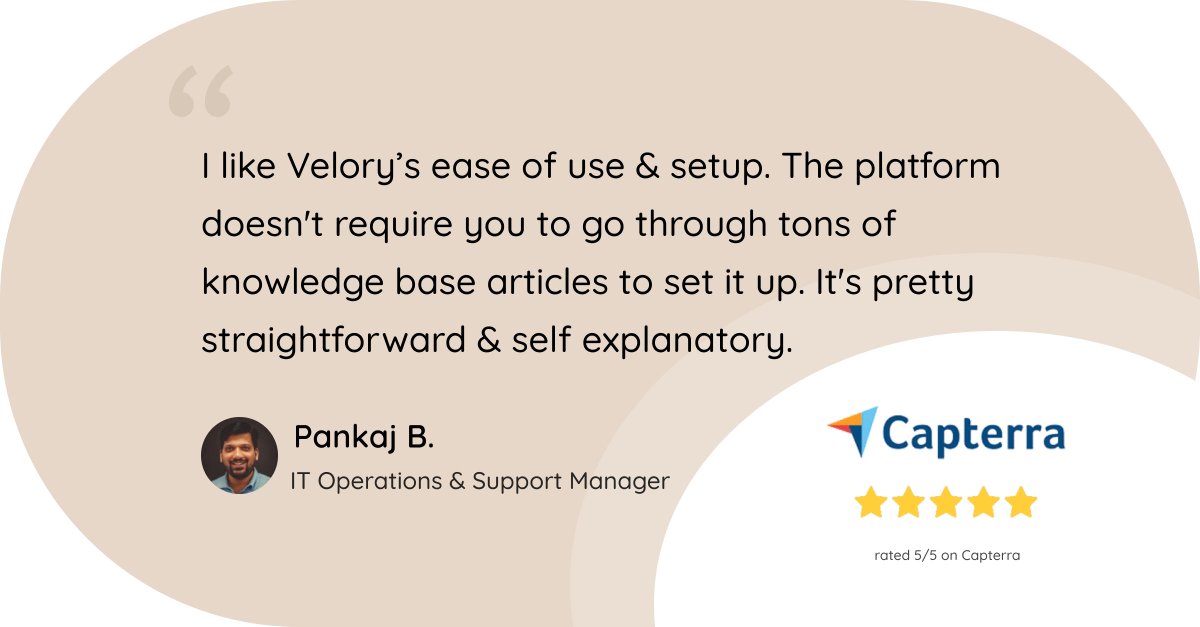 veloryofficial's tweet photo. Excited to share our 5-star @Capterra rating! Huge thanks to Pankaj Borkar from @minnatech for the amazing review! 

Velory empowers businesses with secure, automated  &amp; circular #ITassetmanagement. Contact us to learn more: https://t.co/6RWidpRzsB 

#ITAM #EmployeeEmpowerment https://t.co/mHO1dZvNVk
