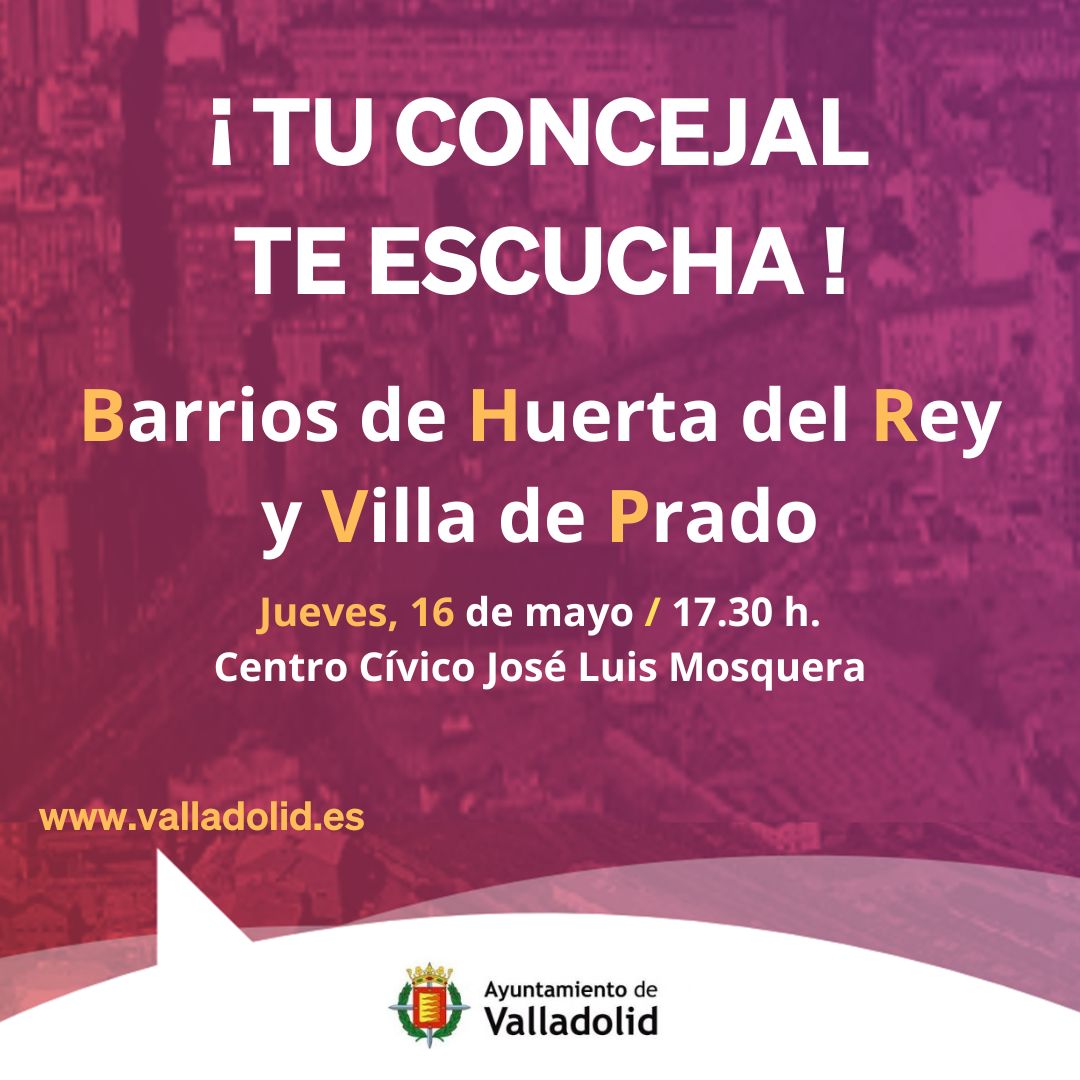 📢❞𝐓𝐔 𝐂𝐎𝐍𝐂𝐄𝐉𝐀𝐋 𝐓𝐄 𝐄𝐒𝐂𝐔𝐂𝐇𝐀❞. 
A partir de mañana martes, diferentes #concejalesdebarrio del equipo de Gobierno se reunirán con los vecinos de distintos barrios para escucharles.

Toma buena nota, te esperamos👇👇