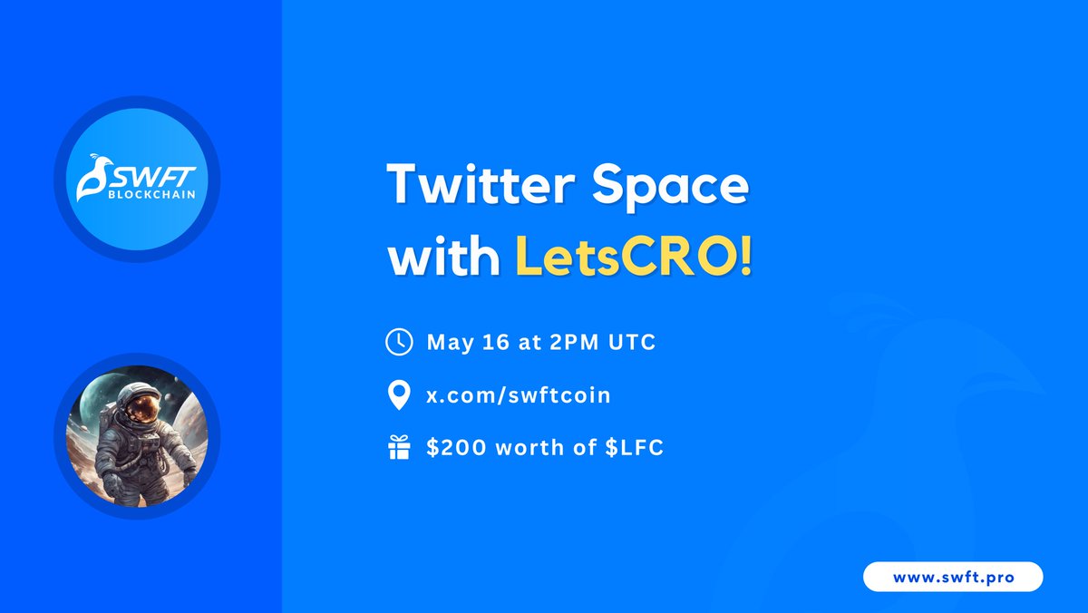 🚀 Exciting News! 🚀 🌟 Join us for an exclusive AMA featuring @LetsCro_Token, and get a chance to be one of 10 lucky winners to share $200 worth of $LFC! 🚀 🗓️ Date: May 16, 2024 ⏰ Time: 2:00 PM UTC 🔹 Set reminder: x.com/i/spaces/1myxn… 💙 Spread the word and invite your…