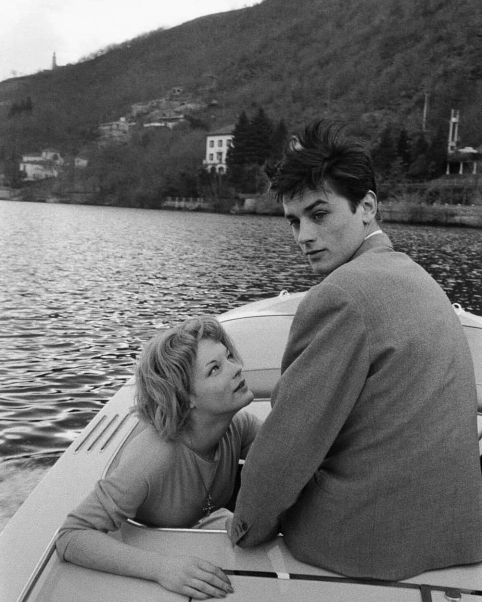 Alain Delon and Romy Schneider, Lugano 1959.
