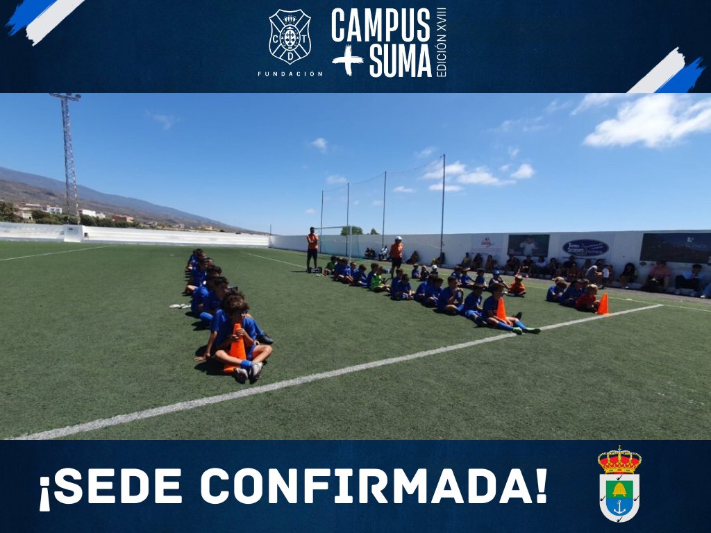 ¡Arico también recibirá al #CampusSuma2024! Agradecemos la confianza en la #FundaciónCDT, el @CDTOficial y su @CdtCantera 🙌. ¡No te pierdas esta oportunidad única! Inscripciones abiertas en nuestra web 🌟. 💻tinyurl.com/y8ermewx @AytoArico