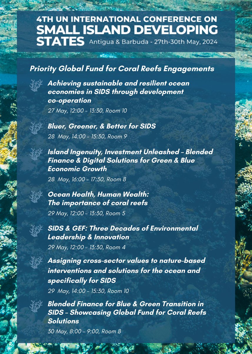 🇦🇬At #SIDS4, #GFCR will be amplifying innovative finance pathways & #SDG14 opportunities to scale resilience for #SmallIslands. With 52% of its portfolio in SIDS & LDCs, GFCR scales sustainable blue & green transition with ocean-positive solutions. ⏩ lnkd.in/gAybfzJU